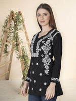 Load image into Gallery viewer, Seva Chikan Hand Embroidered Cotton Lucknowi Chikan Top