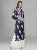 Load image into Gallery viewer, Seva Chikan Hand Embroidered Modal Cotton Lucknowi Chikankari Kurta