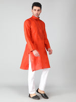 Load image into Gallery viewer, Seva Chikan Hand Embroidered Cotton Lucknowi Chikan Mens Stitched Kurta