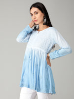 Load image into Gallery viewer, Seva Chikan Hand Embroidered Rayon Lucknowi Chikan Top