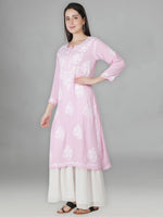 Load image into Gallery viewer, Seva Chikan Hand Embroidered Modal Cotton Lucknowi Chikankari Kurta
