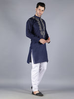 Load image into Gallery viewer, Seva Chikan Hand Embroidered  Lucknowi Chikan Mens Kurta