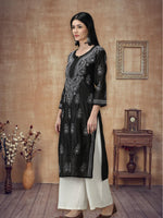 Load image into Gallery viewer, Seva Chikan Hand Embroidered Chanderi Chikankari Kurta