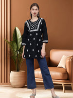 Load image into Gallery viewer, Seva Chikan Hand Embroidered Cotton Lucknowi Chikankari Top