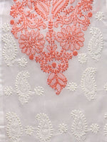 Load image into Gallery viewer, Seva Chikan Hand Embroidered White Cotton Lucknowi Chikan Kurta -SCL0628
