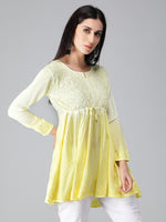 Load image into Gallery viewer, Seva Chikan Hand Embroidered Rayon Lucknowi Chikan Top