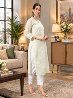 Load image into Gallery viewer, Seva Chikan Hand Embroidered Lucknowi Chikankari Kurta Set