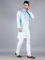 Load image into Gallery viewer, Seva Chikan Hand Embroidered Cotton Lucknowi Chikan Mens Kurta