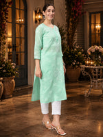 Load image into Gallery viewer, Seva Chikan Hand Embroidered Lucknowi Chikankari Kurta Set