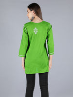 Load image into Gallery viewer, Seva Chikan Hand Embroidered Cotton Lucknowi Chikan Top