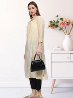 Load image into Gallery viewer, Seva Chikan Hand Embroidered Chanderi Lucknowi Chikankari Kurta