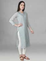 Load image into Gallery viewer, Seva Chikan Hand Embroidered Cotton Lucknowi Chikan Kurta