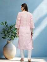 Load image into Gallery viewer, Seva Chikan Hand Embroidered Terivoil Cotton Lucknowi Chikankari Kurta