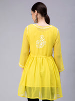 Load image into Gallery viewer, Seva Chikan Hand Embroidered Georgette Lucknowi Chikan Top