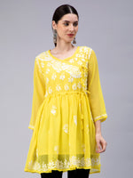 Load image into Gallery viewer, Seva Chikan Hand Embroidered Georgette Lucknowi Chikan Top