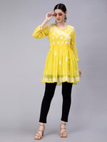 Load image into Gallery viewer, Seva Chikan Hand Embroidered Georgette Lucknowi Chikan Top