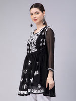 Load image into Gallery viewer, Seva Chikan Hand Embroidered Georgette Lucknowi Chikan Top