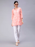 Load image into Gallery viewer, Seva Chikan Hand Embroidered Georgette Lucknowi Chikankari Top With Slip