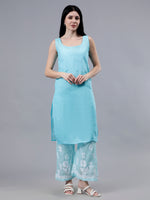Load image into Gallery viewer, Seva Chikan Hand Embroidered Georgette Lucknowi Chikankari Kurta Set