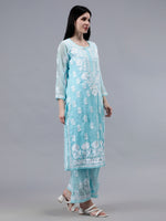 Load image into Gallery viewer, Seva Chikan Hand Embroidered Georgette Lucknowi Chikankari Kurta Set