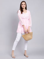 Load image into Gallery viewer, Seva Chikan Hand Embroidered Georgette Lucknowi Chikankari Top With Slip