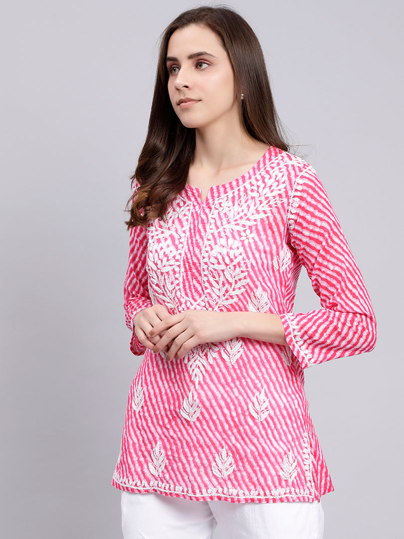 Seva Chikan Hand Embroidered Mal-Mal Lucknowi Chikankari Top