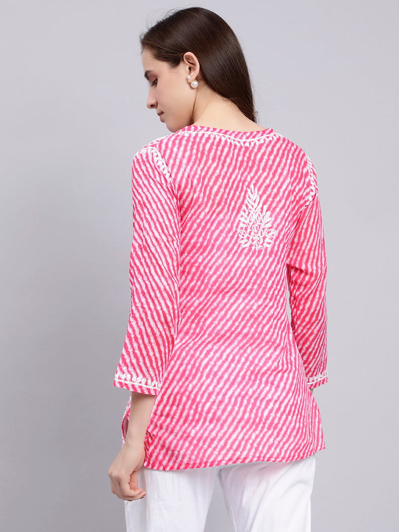 Seva Chikan Hand Embroidered Mal-Mal Lucknowi Chikankari Top