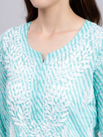 Load image into Gallery viewer, Seva Chikan Hand Embroidered Mal-Mal Lucknowi Chikankari Top