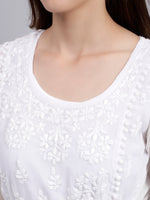 Load image into Gallery viewer, Seva Chikan Hand Embroidered Georgette Lucknowi Chikankari Top With Slip
