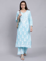 Load image into Gallery viewer, Seva Chikan Hand Embroidered Modal Lucknowi Chikankari Kurta Set