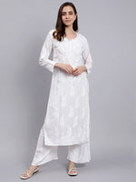 Load image into Gallery viewer, Seva Chikan Hand Embroidered Modal Lucknowi Chikankari Kurta Set
