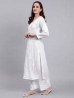 Load image into Gallery viewer, Seva Chikan Hand Embroidered Modal Lucknowi Chikankari Kurta Set