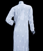 Load image into Gallery viewer, Seva Chikan Hand Embroidered White Viscose Georgette Lucknowi Chikan Kurta-SCL0876