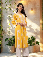 Load image into Gallery viewer, Seva Chikan Hand Embroidered Modal Cotton Lucknowi Chikankari Kurta