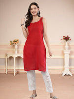 Load image into Gallery viewer, Seva Chikan Hand Embroidered Georgette Lucknowi Chikankari Kurta With Slip