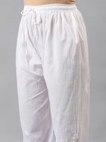 Load image into Gallery viewer, Seva Chikan Hand Embroidered Lucknowi Chikankari White Cotton Afghani Salwar SCL11031