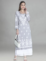 Load image into Gallery viewer, Seva Chikan Hand Embroidered Modal Cotton Lucknowi Chikankari Kurta