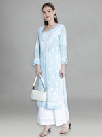 Load image into Gallery viewer, Seva Chikan Hand Embroidered Modal Cotton Lucknowi Chikankari Kurta