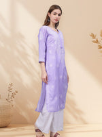 Load image into Gallery viewer, Seva Chikan Hand Embroidered Cotton Lucknowi Chikankari Kurta