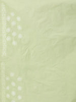 Load image into Gallery viewer, Seva Chikan Hand Embroidered Green Terivoil Cotton Lucknowi Chikankari Saree- SCL6047