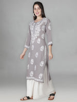 Load image into Gallery viewer, Seva Chikan Hand Embroidered Modal Cotton Lucknowi Chikankari Kurta