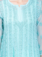 Load image into Gallery viewer, Seva Chikan Hand Embroidered Georgette Lucknowi Chikankari Anarkali
