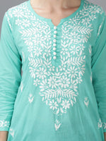 Load image into Gallery viewer, Seva Chikan Hand Embroidered Cotton Lucknowi Chikan Top