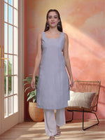 Load image into Gallery viewer, Seva Chikan Hand Embroidered Georgette Lucknowi Chikankari Kurta With Slip
