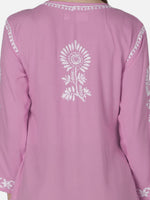 Load image into Gallery viewer, Seva Chikan Hand Embroidered Modal Cotton Lucknowi Chikan Kurti