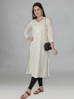 Load image into Gallery viewer, Seva Chikan Hand Embroidered Cotton Lucknowi Chikankari Kurta