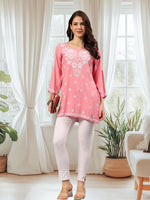 Load image into Gallery viewer, Seva Chikan Hand Embroidered Rayon Lucknowi Chikankari Top