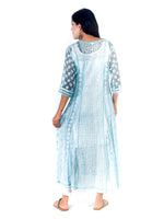 Load image into Gallery viewer, Seva Chikan Hand Embroidered Sky Blue Georgette Lucknowi Chikankari Anarkali-SCL1327