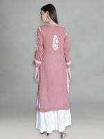 Load image into Gallery viewer, Seva Chikan Hand Embroidered Modal Cotton Lucknowi Chikankari Kurta