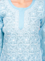 Load image into Gallery viewer, Seva Chikan Hand Embroidered Terivoil Cotton Lucknowi Chikan Top
